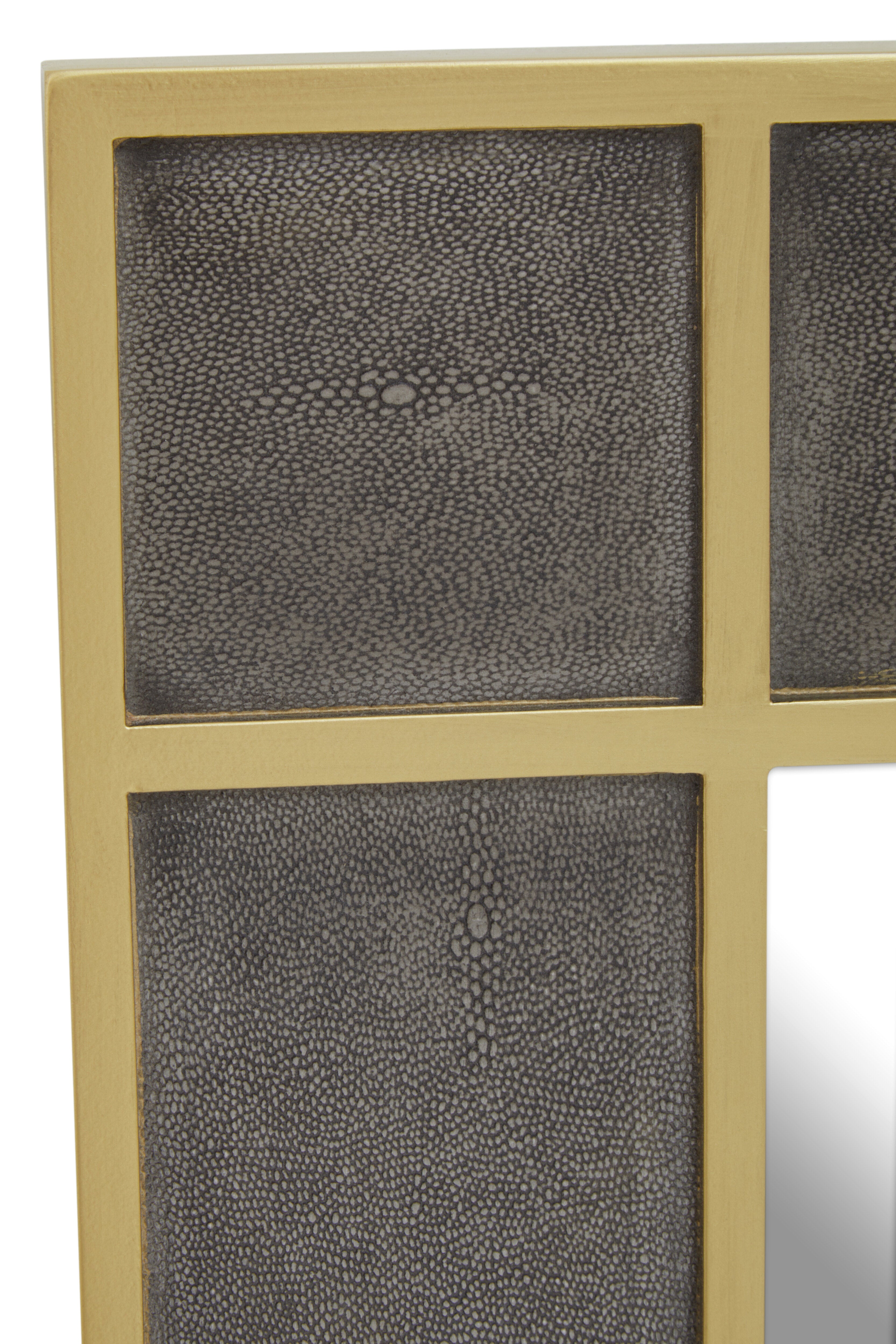Torcino Grey Faux Shagreen Wall Mirror